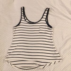 Black/White striped tank top w/ pocket